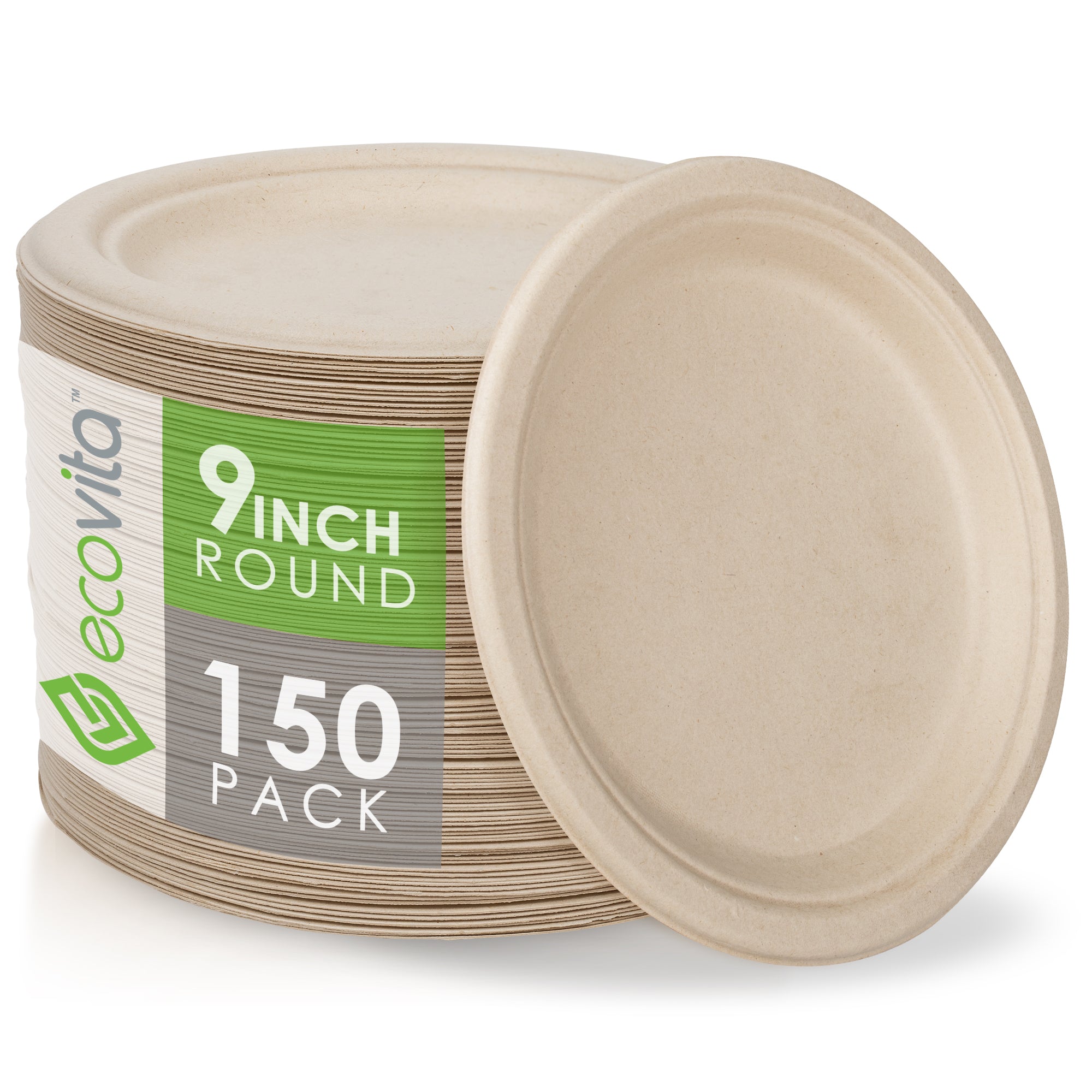 50pcs 3/5/6 Inch Disposable Plates Eco-friendly Degradable Paper